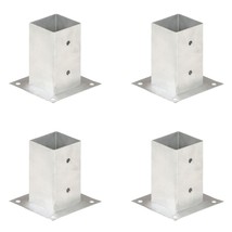 vidaXL Post Anchors 4 pcs Galvanised Metal 3.19 &quot; - $1,307.06 MXN