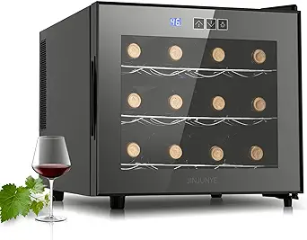 Wine Cooler Refrigerator, Upgrade 12 Bottle Wine Fridge Small Dual Chip,... - $370.99