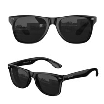Square Retro Men Polarized Sunglasses 80S Classic Trendy Stylish Black L... - £31.46 GBP