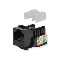 100 pack lot Keystone Jack Cat5e Black Network Ethernet 110 Punchdown 8P8C - £152.80 GBP