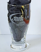 Budweiser Bud Light Golden Wheat Beer Glass Frosted Logo 16oz 6 1/2&quot; Tall - $10.36
