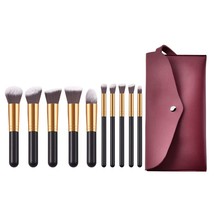 10 pcs makeup brush set  Portable fashion high-end beauty tool set (Blac... - £11.14 GBP