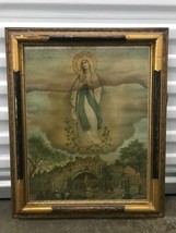 Polish Virgin Mary &quot;Ja Jestem Niepokalane Poczecie&quot; Litho Print Framed - £79.38 GBP