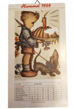 1959 2026 Hummel Calendar Postcard Print Germany Glossy Full Color 12 Month - £12.28 GBP