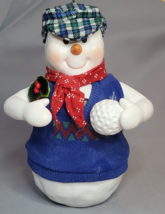 Possible Dreams Clothtique Snowman Golf Hanging Christmas Ornament 5inch 2000 - £10.24 GBP