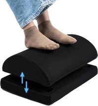 Footrest - Foot Rest for under Desk at Work - Memory Foam Foot Stool with 2 Adju - £23.72 GBP