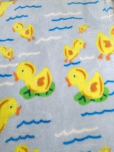 Adirondack Baby Blanket Rubber ducks ducky duckie Blue plush yellow fleece soft - $44.00