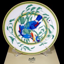 Hermes Toucan Dinner Plate 27 cm green porcelain bird Dinnerware 082 - £357.10 GBP