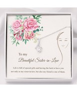 Best Sister-In-Law Message Card Necklace Gift | Sweet Family Quote Gifts - £35.62 GBP+