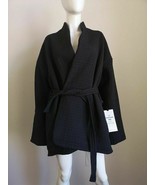 NWT LULULEMON Black Textured Insulated Serene Travels Belted Wrap Jacket 8 - £107.69 GBP