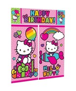 Hello Kitty Rainbow Scene Setter Wall Decor Birthday Party Supplies 5 Pi... - £7.42 GBP