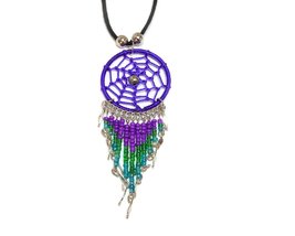 Mia Jewel Shop Thread Dream Catcher Long Seed Beaded Metal Dangle Pendant Adjust - £12.65 GBP