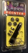 Laser Pointer Key Chain with 5 Interchangeable Heads (Black Barrel) - $153.08 MXN