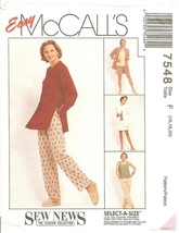 McCall&#39;s 7548 Misses Unlined Jacket,Top &amp; Pull-on Skirt, Shorts &amp; Pants ... - £7.44 GBP