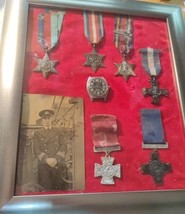 British Navy WW2 Capitan group medals in Frame - $288.15