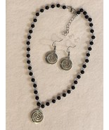 Spiral Choker Necklace Unisex Black Beads Women Men Punk Hip Hop Silver ... - $19.98