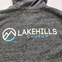 Bella + Canvas LAKEHILLS CHURCH Men's Gray Cotton Blend Pullover Sweatshirt Sz L image 10