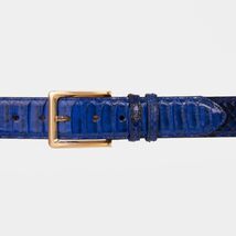 The Boss Navy Blue Snake Leather Belt image 2