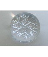 Snowflake Paperweight Cristal France Lead Crystal Christmas Dome Office ... - £27.90 GBP
