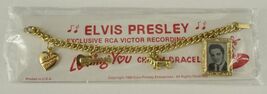 Vintage Costume Jewelry MINT GP Elvis Presley 1956 Loving You Charm Brac... - $123.74