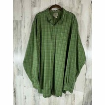 LL Bean Mens Button Down Shirt XXL Tall Wrinkle Free Traditional Fit Gre... - $21.75