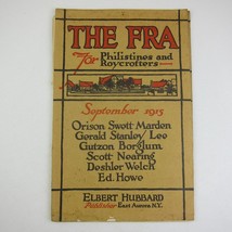 Elbert Hubbard Roycrofters THE FRA Magazine September 1915 Arts &amp; Crafts Antique - £27.42 GBP