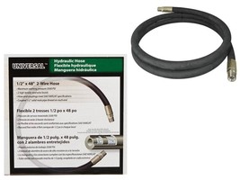 Hydraulic Hose 1/2&quot; D X 48&quot; L 2-Wire 3500-PSI Rubber, Black Apache #9839... - $20.78