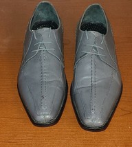 Men’s Shoes Giorgio Brutini Sz.9 Gray Patent Leather Lace-Up Bicycle Toe. - $22.38
