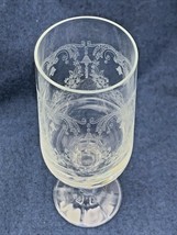 1 Bohemian Crystal Cascade Champagne Flute Etched Swag Knob Stem &amp; Panel... - $18.00