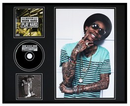 Wiz Khalifa Signed Framed 16x20 Work Hard Play Hard CD &amp; Photo Display AW - £193.81 GBP