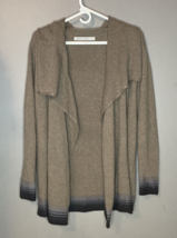 Woolrich Cardigan Sweater  Open Front Light Weight Taupe Size Small SPRING - £18.39 GBP