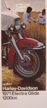 1971 Harley Davidson Electra Glide 1200cc FLP FLH Original Brochure Moto... - $30.69