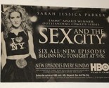 Sex And The City Vintage Tv Guide Print Ad Sarah Jessica Parker TPA15 - £4.66 GBP