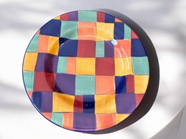 Tabletops Gallery Corsic Hand Painted Round Dinner Plate 11 1/4&quot; Multico... - $14.85