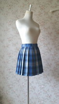 Red Short Plaid Skirt Outfit Women Girl Mini Plaid Pleated Skirt Checked Tennis  image 3