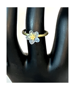 Michael Michaud Forget Me Not Single Flower Adjustable Ring - $60.34