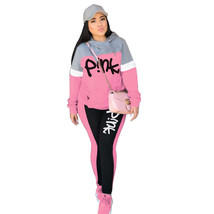Multi Color Thick Pink Hooded Sweat Suit - £37.92 GBP