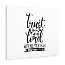  Trust In The Lord Heart Proverbs 3:5 Bible Verse Canvas Christi - £61.07 GBP+