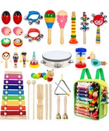 Kids Musical Instruments, 33Pcs 18 Types Wooden Percussion Instruments - €34,77 EUR
