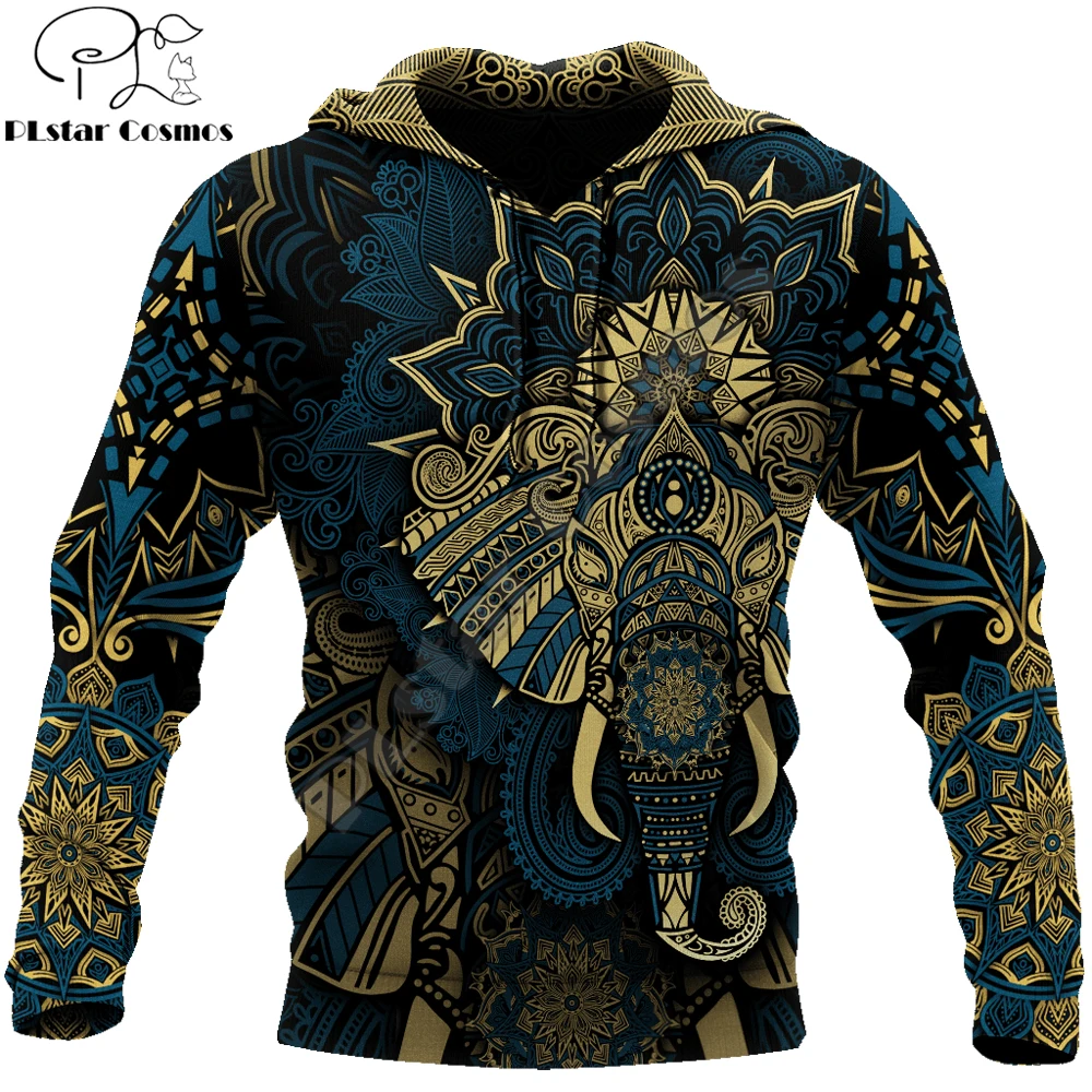  Autumn Mens Hoodie Elephant Royal Mandala 3D All Over Printed hoodies and Sweat - £82.80 GBP