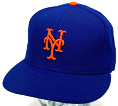 New Era Mets Hat Authentic Collection 7 3/8 Fitted Cap Blue New York 59F... - $96.04 CAD