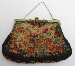 Petit Point tapestry Gabrielle Richard Paris Enamel Jewel Pearls Handbag... - £136.48 GBP