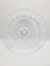 Vintage Arcoroc France Crystal Glass Serving Bowl 8&quot; Diamond Starburst Diamond - £9.43 GBP