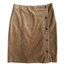 NEW Nanette Lepore Skirt Size 10 Medium Brown Corduroy Cotton Spandex Lined - £23.34 GBP