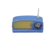 Vintage 1960&#39;s Mattel Barbie Portable Transistor Radio Blue + Yellow Japan - £14.94 GBP