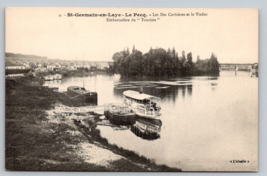 Vintage Saint Germain Relief Corbieres Islands Postcard tourist pier viaduct - £3.86 GBP