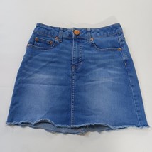 No Boundaries RN#52469 Mid-Rise  Blue Denim Stretch Mini Skirt Juniors Size 5 image 11