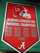 Great Collectable Tin Sign Alabama Crimson Tide #13 National Champions - $29.29