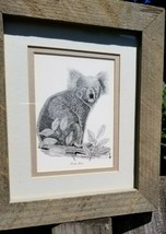 Vintage 1979 Framed Alan E. Carman Koala Bear Print - £40.99 GBP