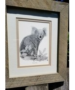 Vintage 1979 Framed Alan E. Carman Koala Bear Print - £40.33 GBP